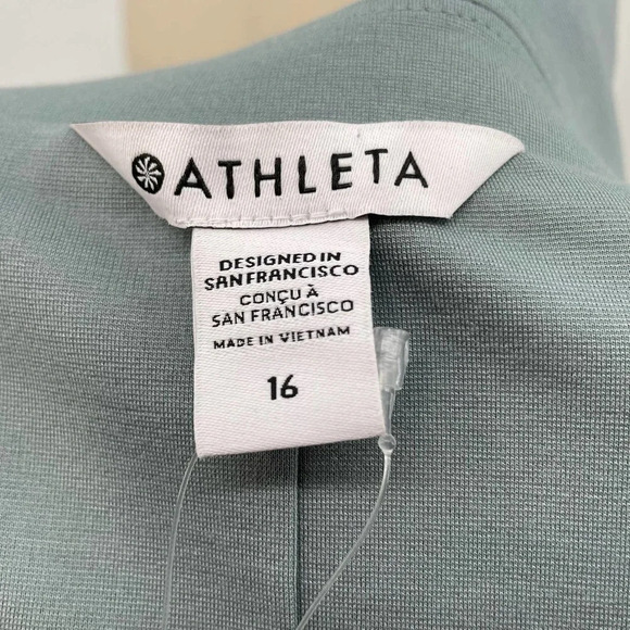 Athleta Eastbound Blazer Minimalist Gray Sage Green Size 16 - Picture 7 of 12